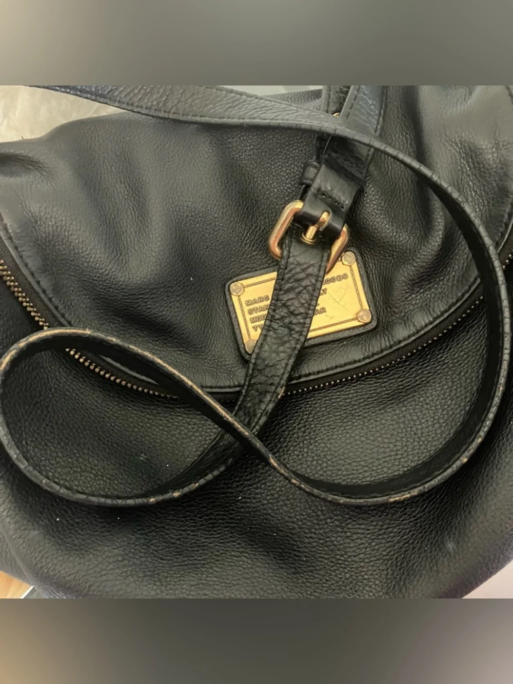 MARC by MARC JACOBS Natasha Classic Q Leather Crossbody Black Y2K Purse - Picture 11 of 12